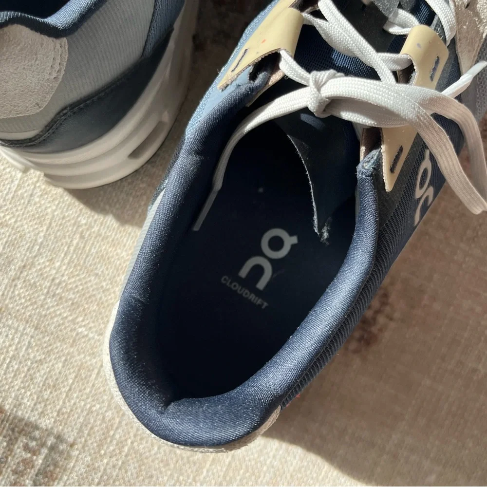 On Running Men’s Cloudswift Sneakers in Slate Blue and White